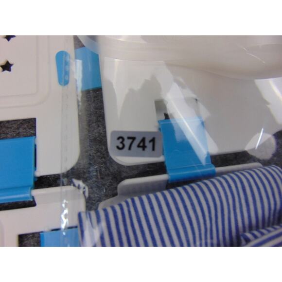 Cotton & Silk Shirt Mens Large 43 Blue White Striped Long Sleeve‎ Button Front - Picture 9 of 9